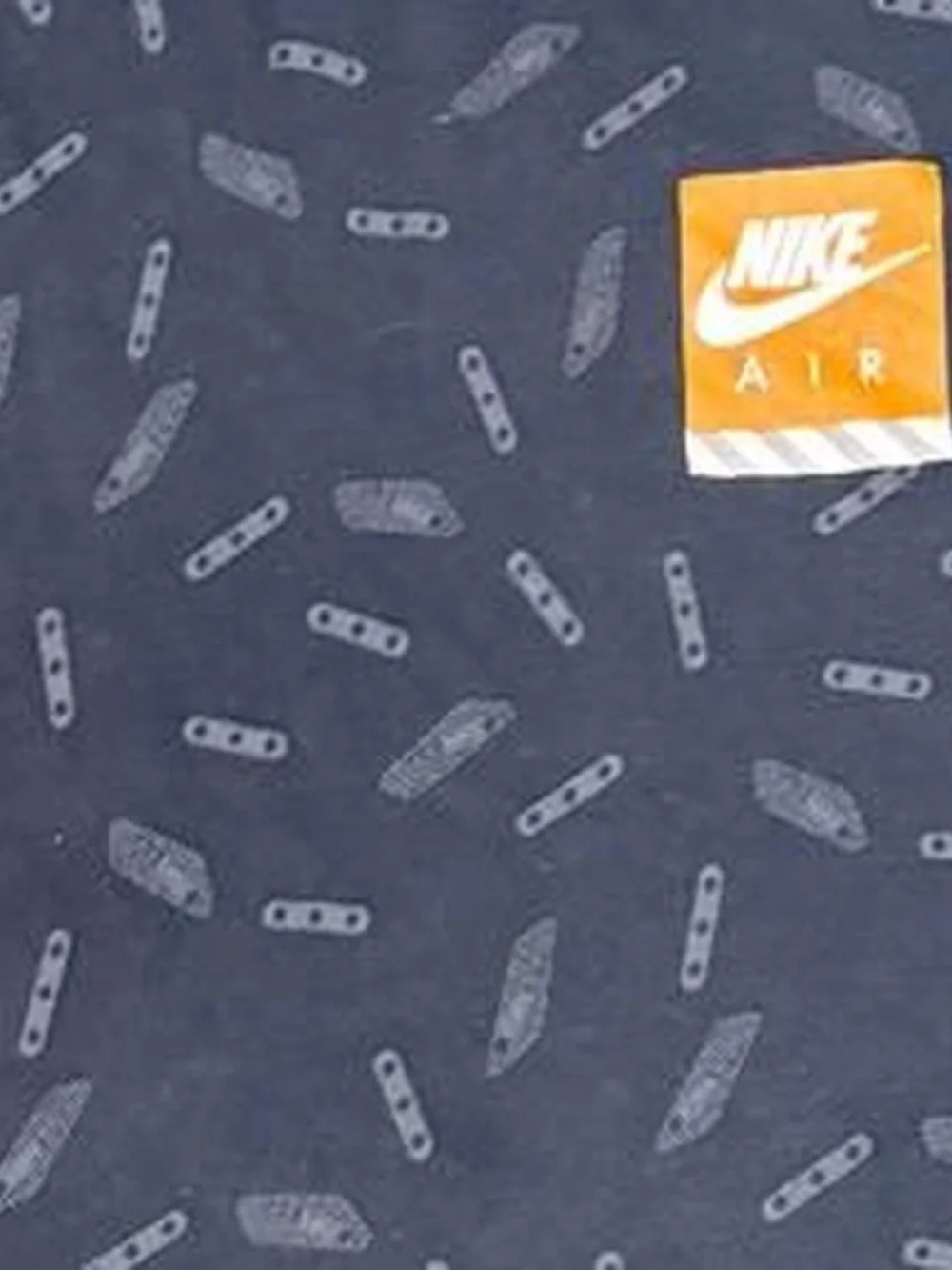 Nike Navy and Orange Skate Graphic Tee